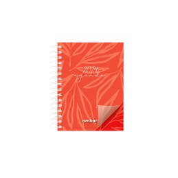 Agenda Bolso Espiral A7 Ambar Look 2024 Vermelha