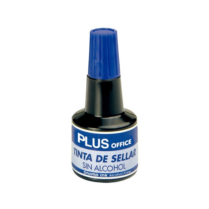 Tinta de Carimbo Plus Office 30ml Azul