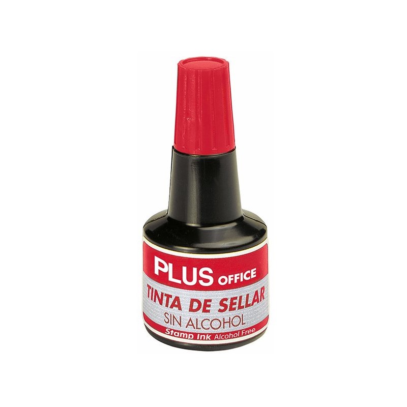 Tinta de Carimbo Plus Office 30ml Vermelho