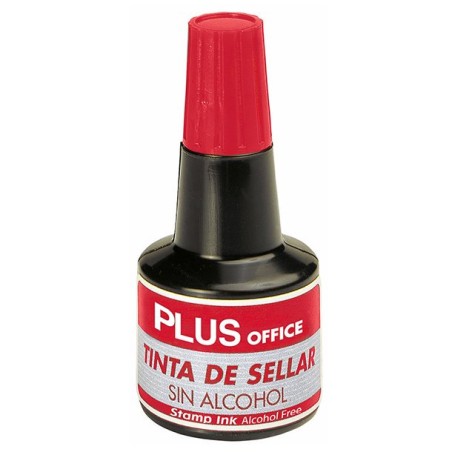 Tinta de Carimbo Plus Office 30ml Vermelho