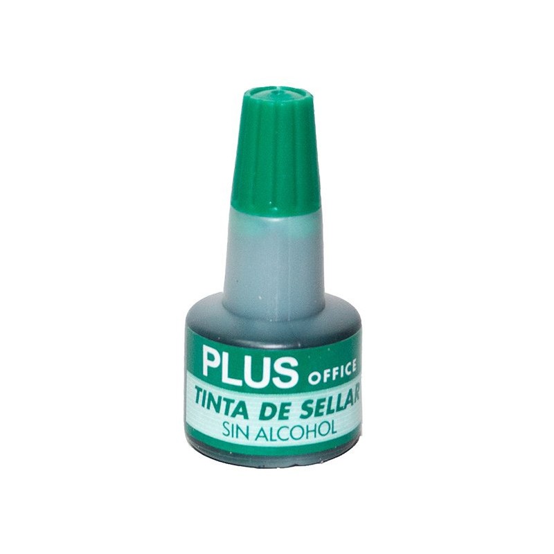 Tinta de Carimbo Plus Office 30ml Verde Tinta de Carimbo Plus Office 30ml Verde