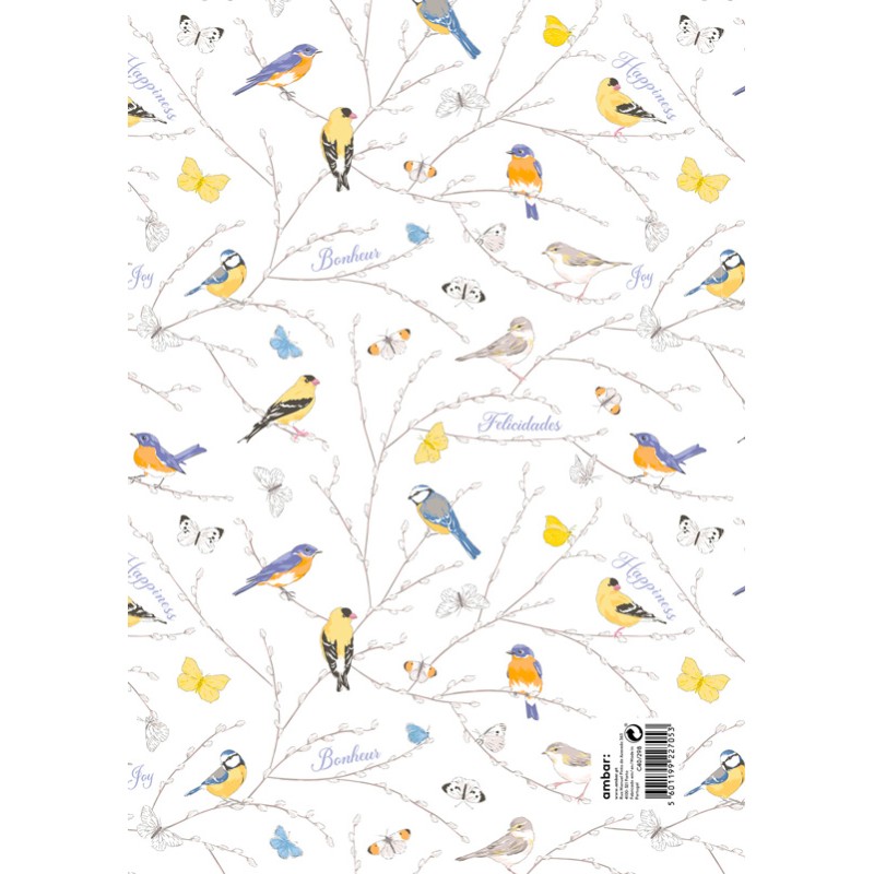 Pack 25 Fls. Papel Fantasia Clássico C40/298 Love Birds Pack 25 Fls. Papel Fantasia Clássico C40/298 Love Birds