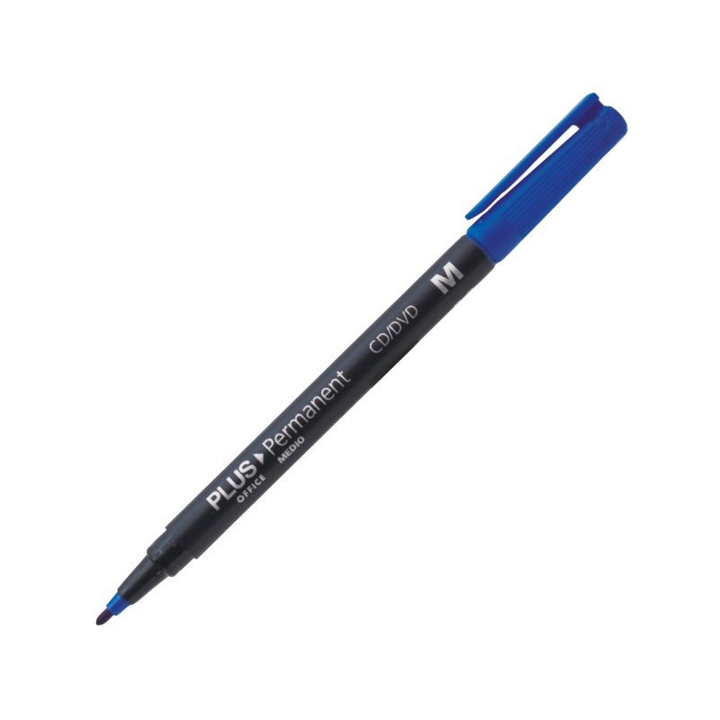 Marcador Plus Office para Acetato Ponta Média Azul Marcador Plus Office para Acetato Ponta Média Azul