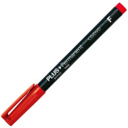 Marcador Permanente Plus Office Ponta Fina Vermelho