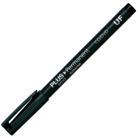 Marcador Plus Office para Acetato Ponta Ultra Fina Preto