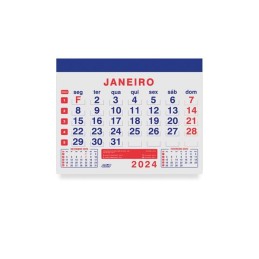 Calendário Parede Folhas Mensais 26x34 cm 2024