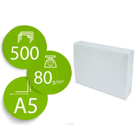 Papel Fotocópia A5 80g Branco - Resma 500 Folhas