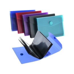 Mini Porta Cartões Visita Office c/40 Bolsas Cores Sortidas 25415