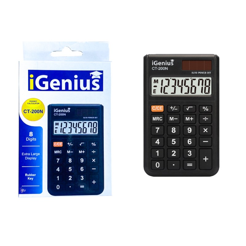 Calculadora de Bolso 8 Dígitos CT-200N Preto