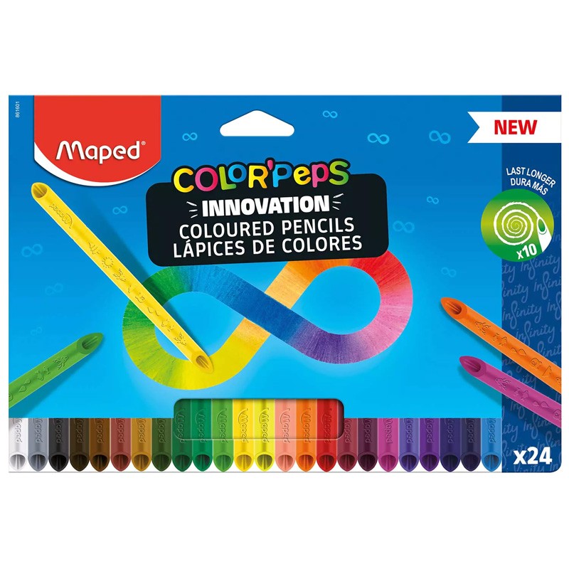 Lápis de Cor Maped Infinity 861601 - Caixa 24 unidades Lápis de Cor Maped Infinity 861601 - Caixa 24 unidades