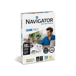 Papel Fotocópia A4 80g Navigator Home Pack Branco - Pack 150 Folhas