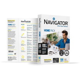 Papel Fotocópia A4 80g Navigator Home Pack Branco - Pack 150 Folhas