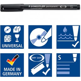 Marcador Staedtler Lumocolor Ponta Super Fina 313-5 Verde