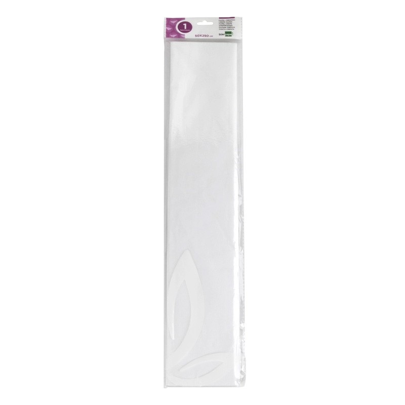 Folha Papel Crepe 50cm x 2.5Mt Branco