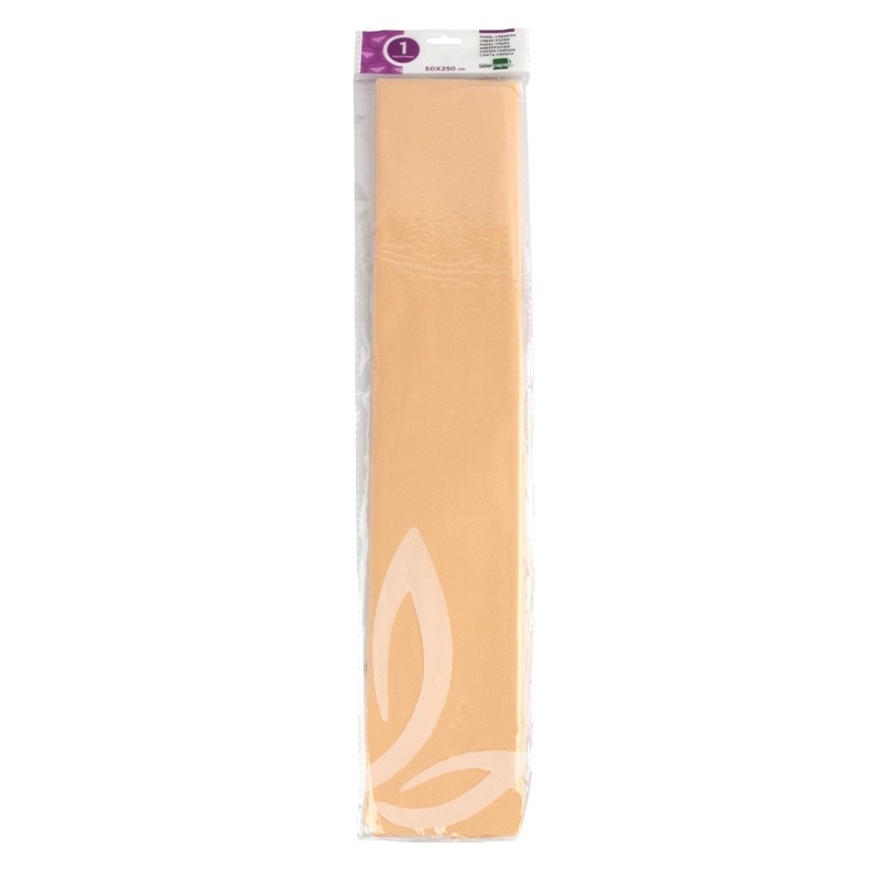 Folha Papel Crepe 50cm x 2.5Mt Laranja Claro Folha Papel Crepe 50cm x 2.5Mt Laranja Claro