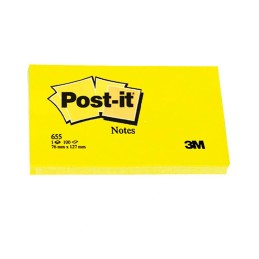 Pack 12 Blocos Adesivos Post-It 3M Amarelo 655 76x127mm