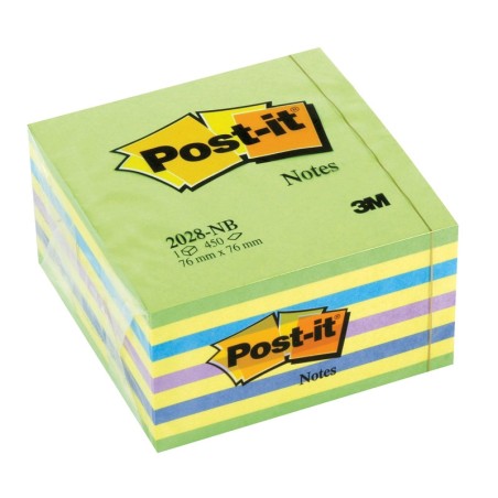 Cubo 450 Folhas Notas Adesivas Post-It 3M 76x76mm Verde
