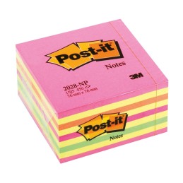 Cubo 450 Folhas Notas Adesivas Post-It 3M 76x76mm Rosa