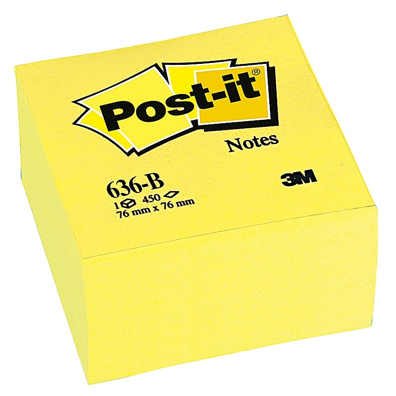Cubo 450 Folhas Notas Adesivas Post-It 76x76mm Amarelo Cubo 450 Folhas Notas Adesivas Post-It 76x76mm Amarelo