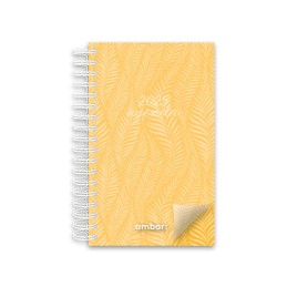 Agenda Planning Espiral Ambar 90x154 Look 2025 Amarela