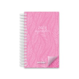Agenda Planning Espiral Ambar 90x154 Look 2025 Rosa