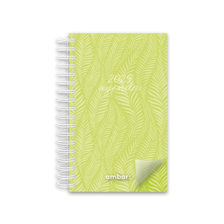 Agenda Planning Espiral Ambar 90x154 Look 2025 Verde