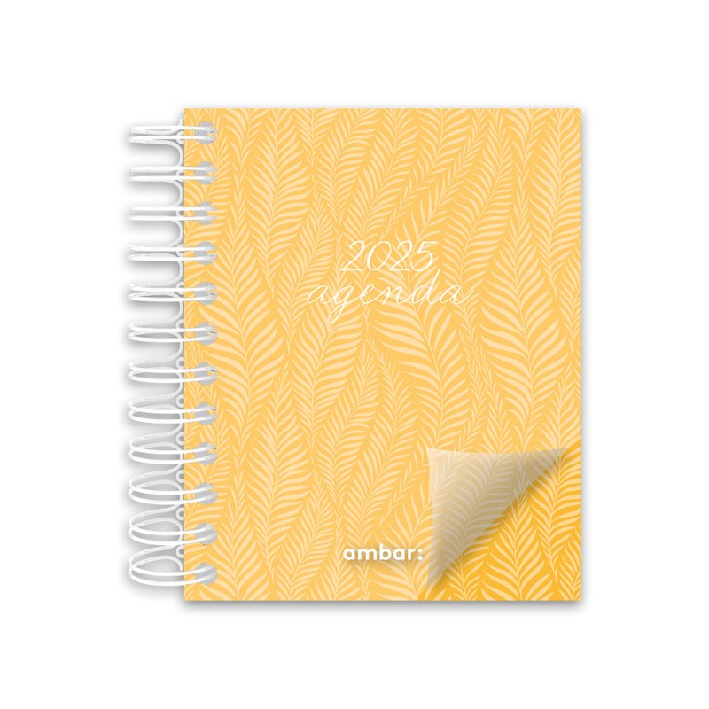 Agenda Mini Secretária Espiral A6 Ambar Look 2025 Amarela Agenda Mini Secretária Espiral A6 Ambar Look 2025 Amarela