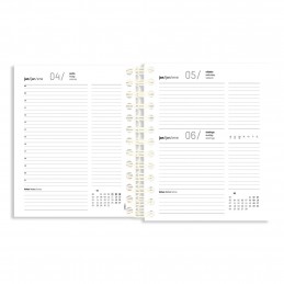 Agenda Mini Secretária Espiral A6 Ambar Look 2025 Vermelha