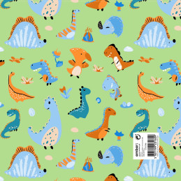 Pack 25 Fls. Papel Fantasia Criança C10/346 Baby Dinosaurs