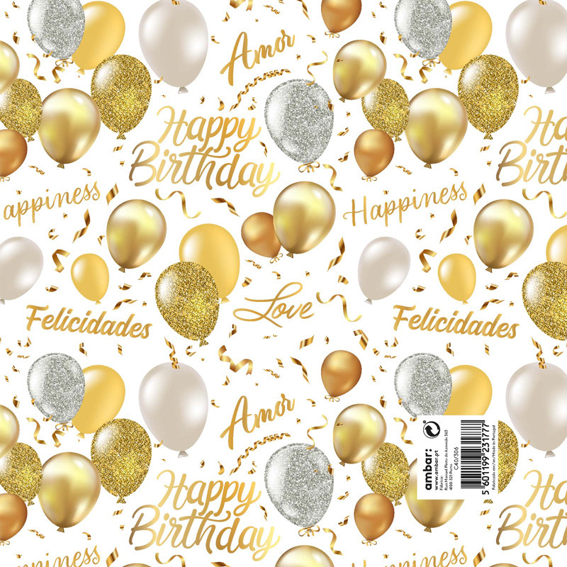 Pack 25 Fls. Papel Fantasia Clássico C40/306 Congratulations