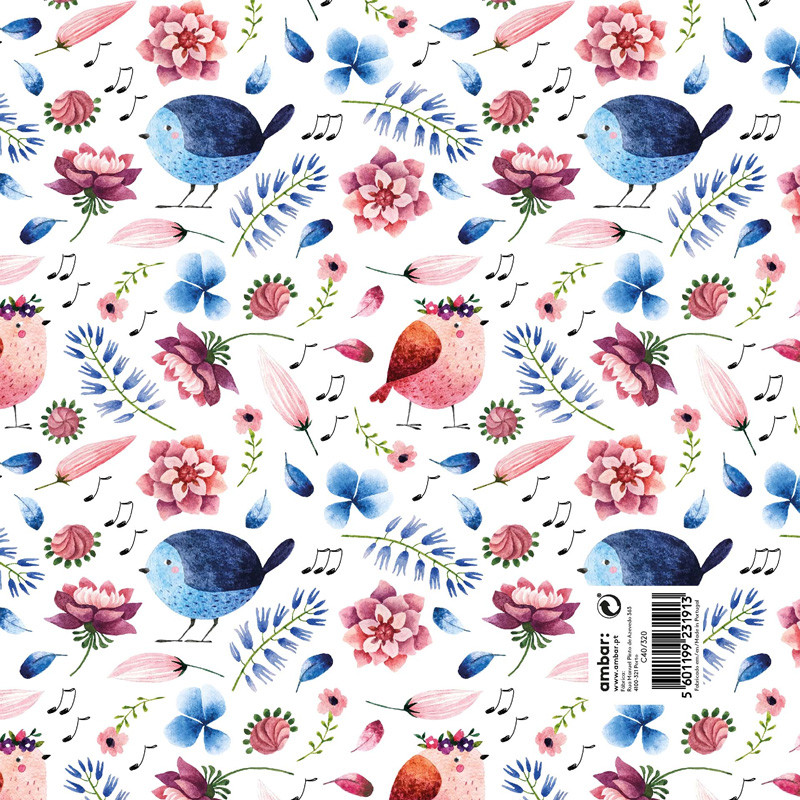 Pack 25 Fls. Papel Fantasia Clássico C40/320 Blow Bird
