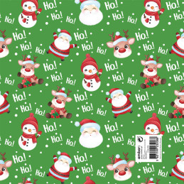 Pack 25 Fls. Papel Fantasia Natal C30/372 Jolly Claus
