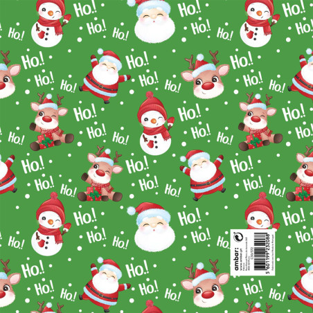 Pack 25 Fls. Papel Fantasia Natal C30/372 Jolly Claus