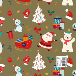 Pack 25 Fls. Papel Fantasia Natal C30/379 Santa Claus Dance