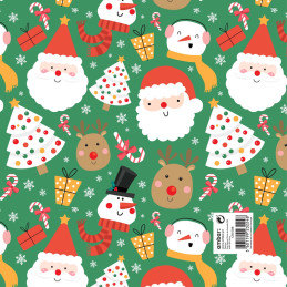 Pack 25 Fls. Papel Fantasia Natal C30/388 Santa and Reindeer