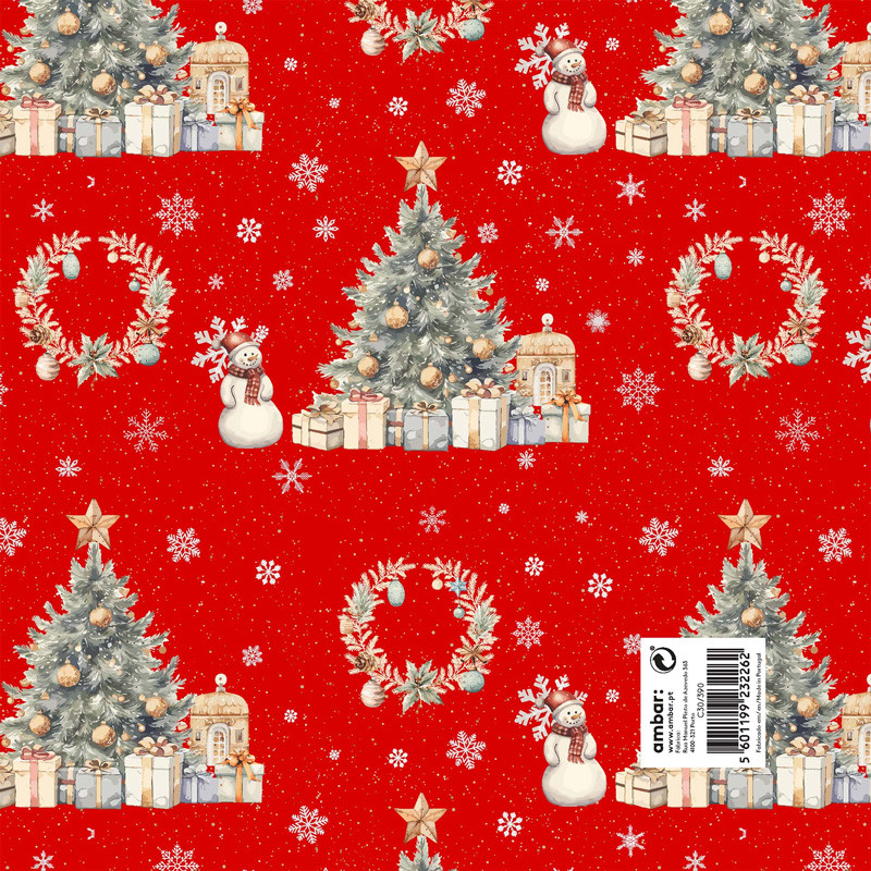 Pack 25 Fls. Papel Fantasia Natal C30/390 Santa Claus Pack 25 Fls. Papel Fantasia Natal C30/390 Santa Claus