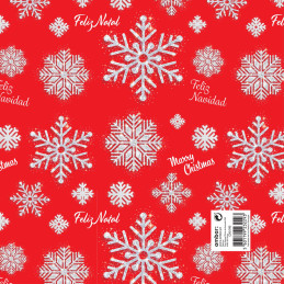 Pack 25 Fls. Papel Fantasia Natal C30/393 Xmas Snowflakes