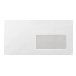 Caixa 500 Envelopes DL 110x220 Silicone Branco com Janela