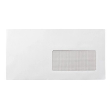 Caixa 500 Envelopes DL 110x220 Silicone Branco com Janela
