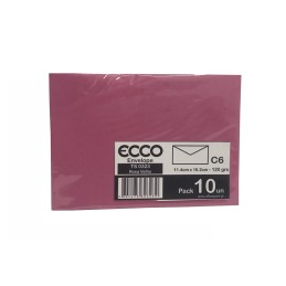 Pack 10 Envelopes C6 114x162 TS-0323 Rosa Velho
