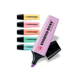 Estojo 6 Marcadores Fluorescente Stabilo Boss Pastel 70/6-2 Cores Sortidas