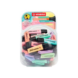 Boião 60 Marcadores Fluorescente Stabilo Boss Pastel 70/6-4 Cores Sortidas