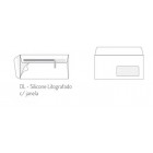Caixa 500 Envelopes DL 110x220 Silicone Branco com Janela