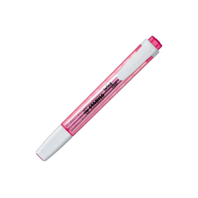 Caixa 10 Marcadores Fluorescente Stabilo Swing Cool Rosa