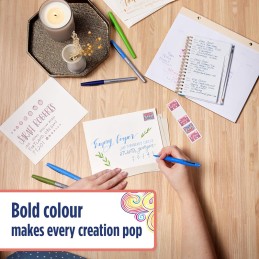 Marcador Paper Mate Flair M Azul