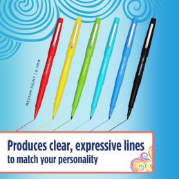 Estojo 16 Marcadores Paper Mate Flair M Cores Tropicais