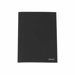 Caderno Agrafado Capa Preta A5 Pautado