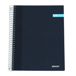 Caderno Espiral Capa Azul A5 Quadriculado