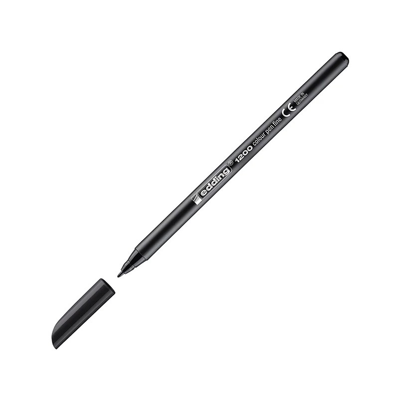 Marcador Ponta de Fibra Edding 1200 Preto Marcador Ponta de Fibra Edding 1200 Preto