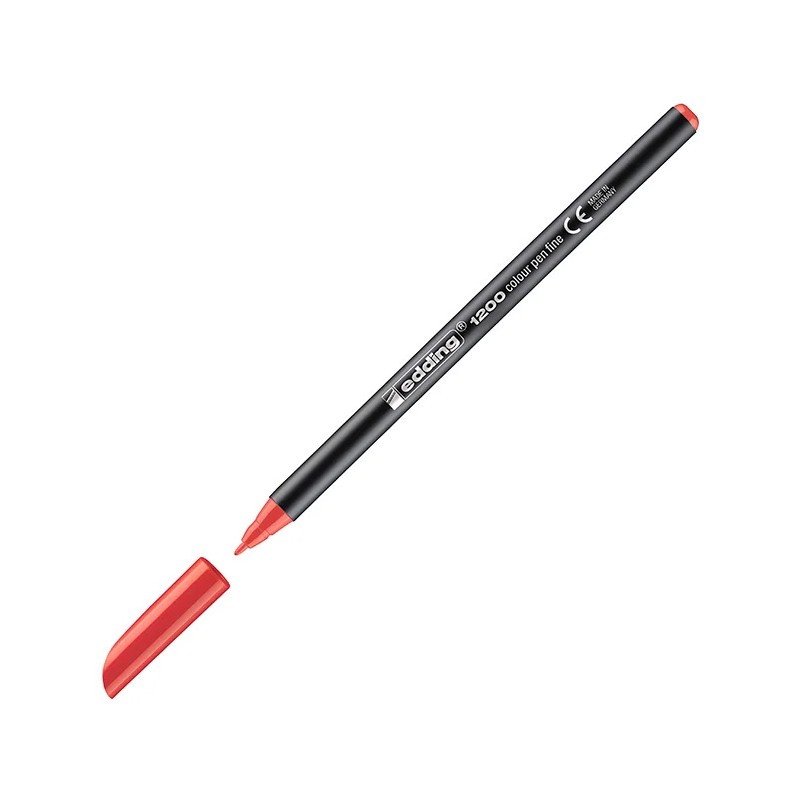 Marcador Ponta de Fibra Edding 1200 Vermelho